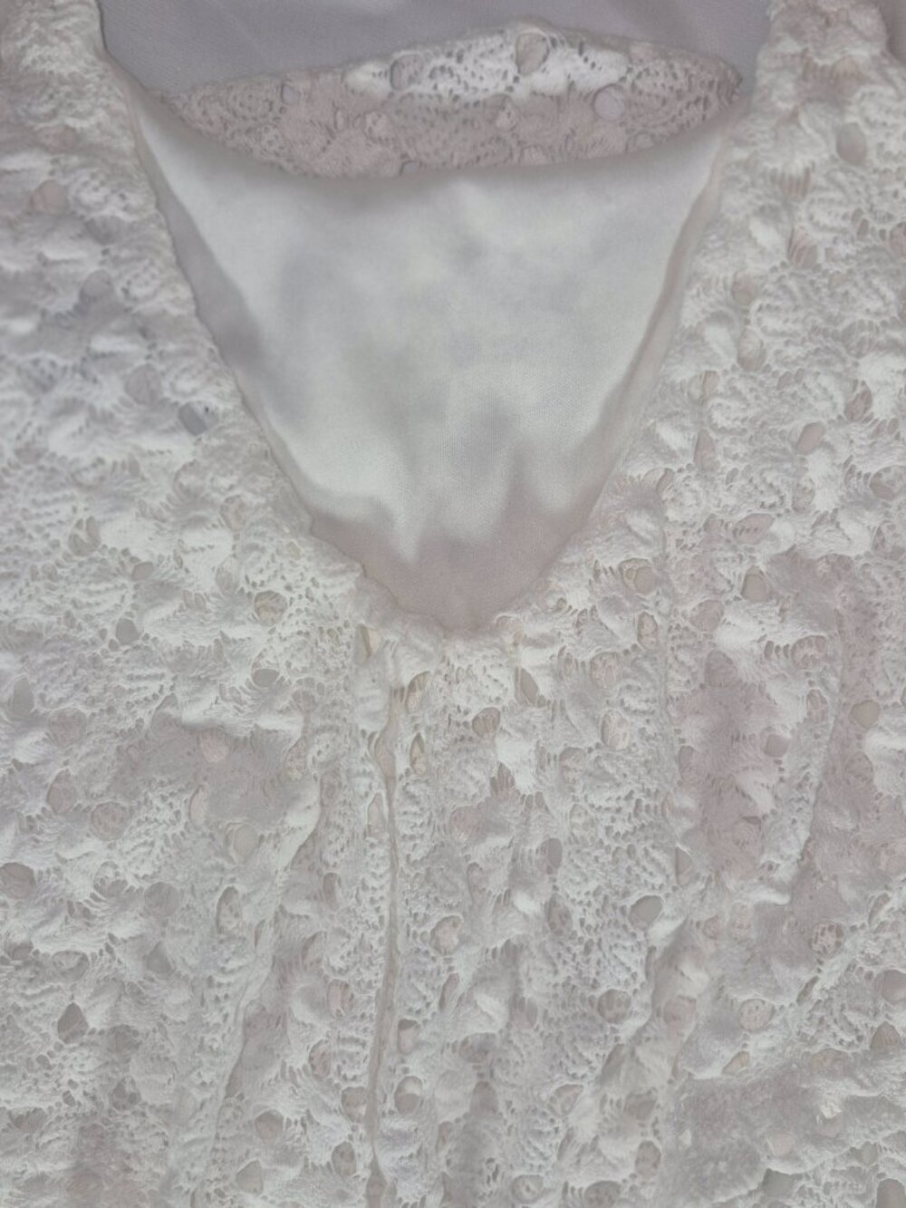 Forever 21 Womens Medium Dress White Lace Overlay Cold Shoulder Mini Dress - Picture 5 of 11